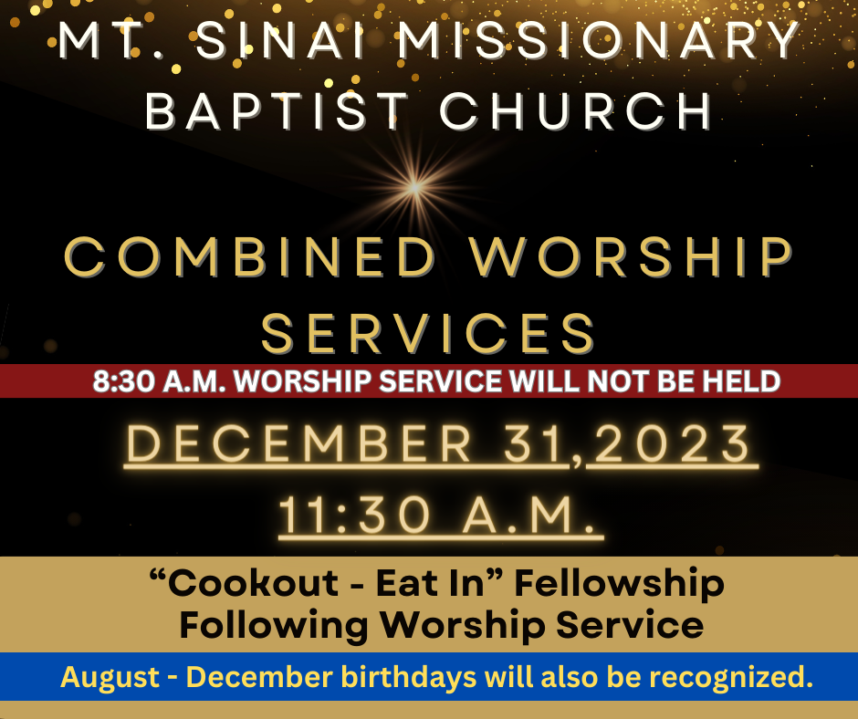 Home - Mt Sinai Missionary Baptist Church